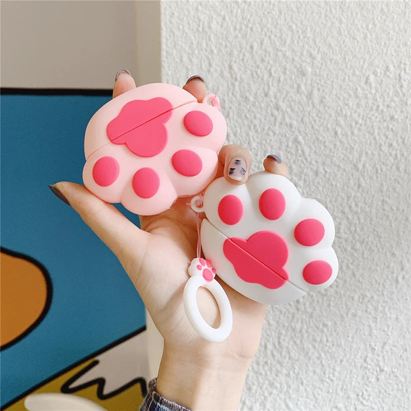 Capinha AirPods Silicone Patinha de Gato [6 CORES]