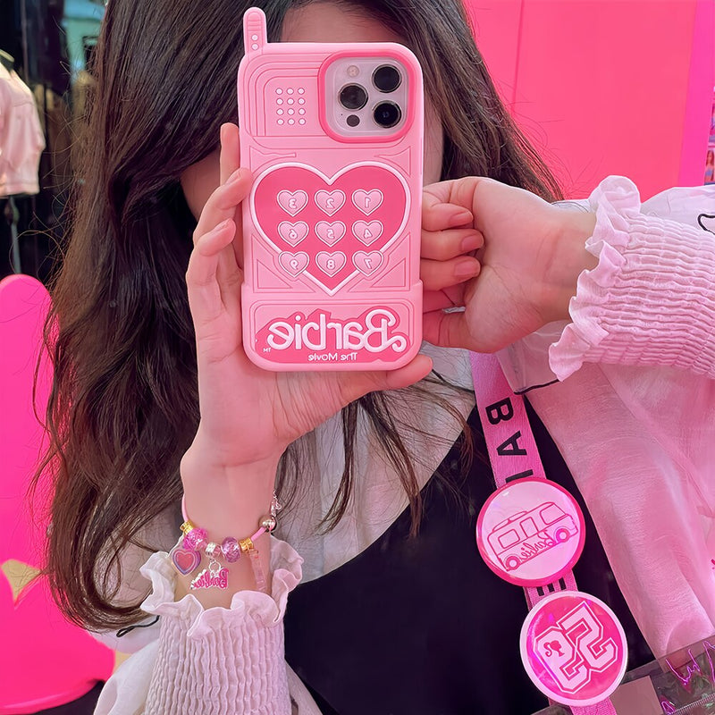 Capinha iPhone Barbie Silicone Rosa