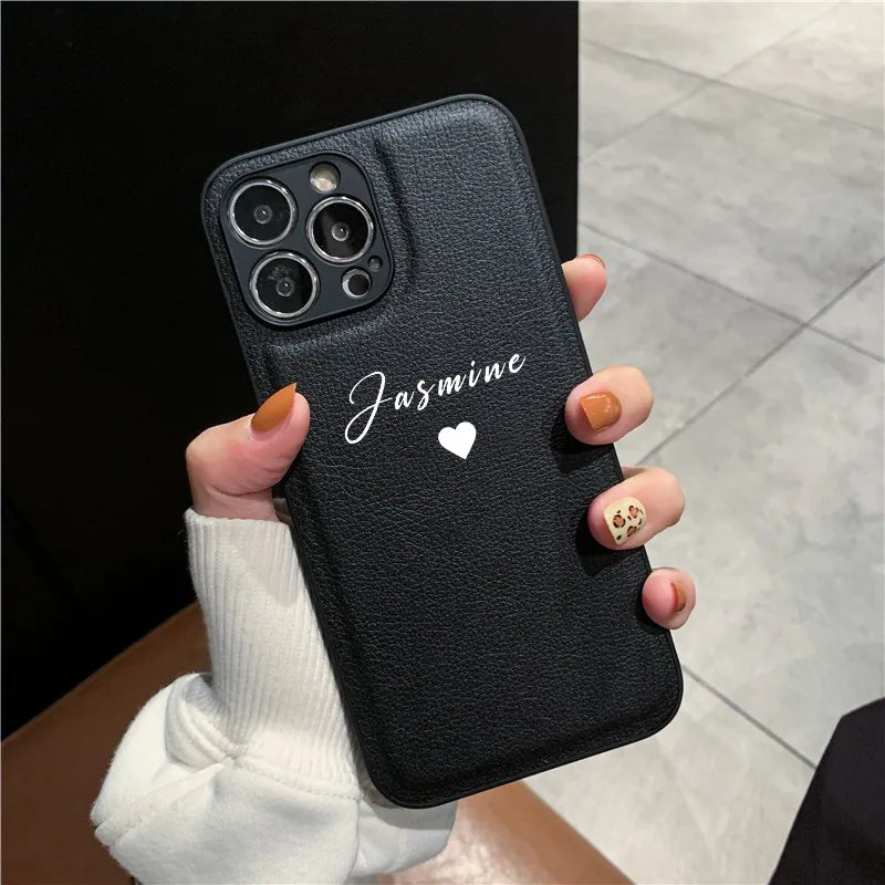 Capinha iPhone Corino Personalizada Com Nome [6 CORES]