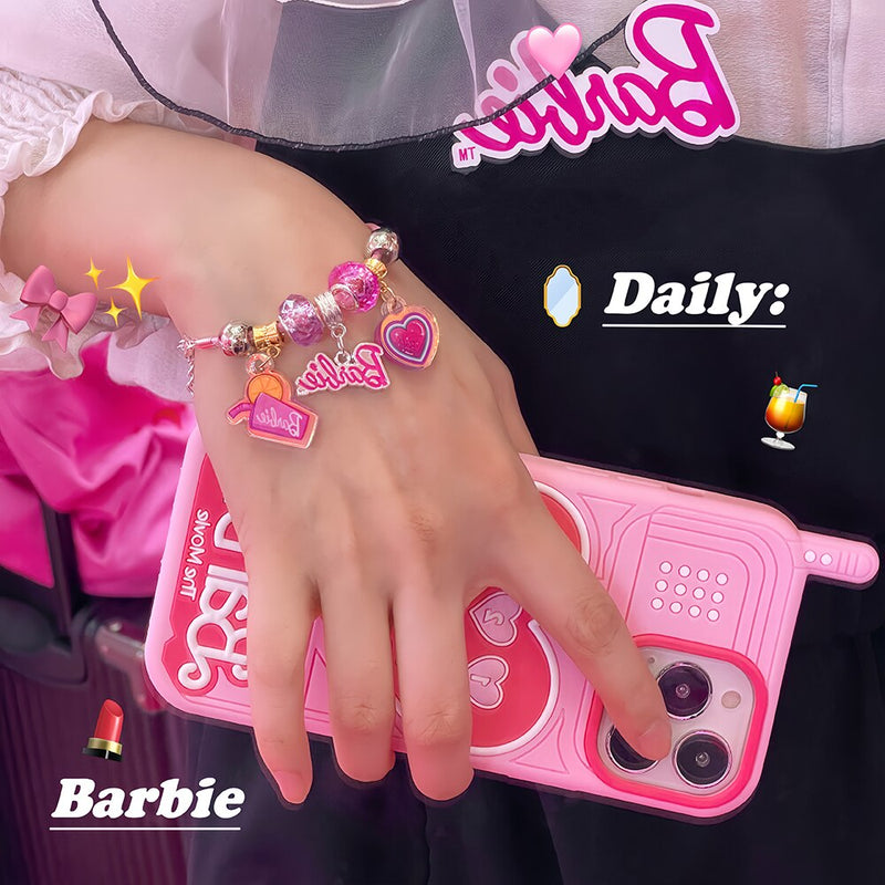 Capinha iPhone Barbie Silicone Rosa