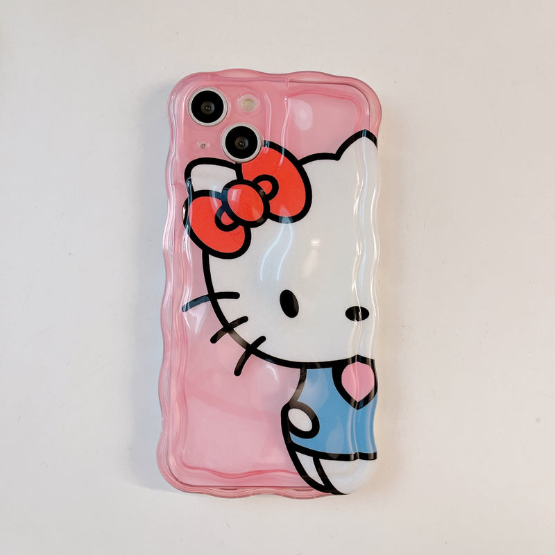 Capinha iPhone Hello Kitty Rosa Ondulada