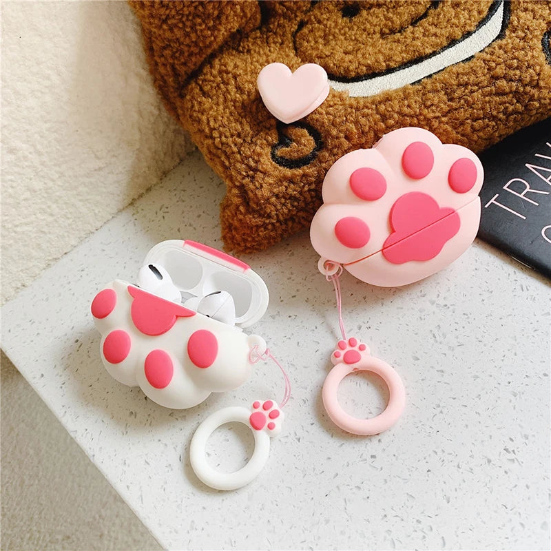 Capinha AirPods Silicone Patinha de Gato [6 CORES]