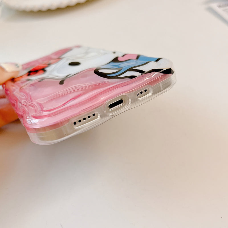 Capinha iPhone Hello Kitty Rosa Ondulada