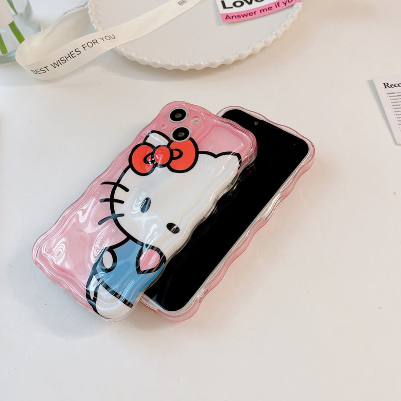 Capinha iPhone Hello Kitty Rosa Ondulada