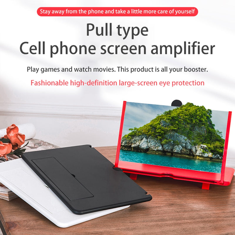 BigScreen® - Amplificador 3D de Tela de Celular c/ Suporte 10″