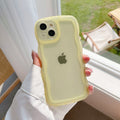 Capinha iPhone Ondulada Transparente Candy Colors (6 Cores)