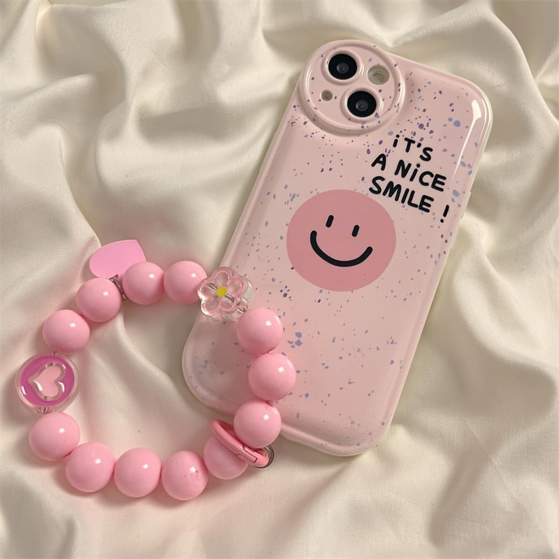 Capinha iPhone Smile Rose Com Pulseira