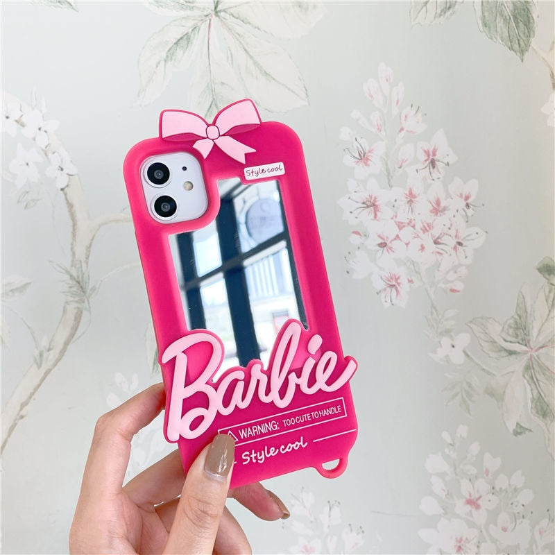 Capinha iPhone Barbie Girl Style Com Espelho