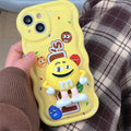 Capinha iPhone Chocolate Amarelo c/ Suporte