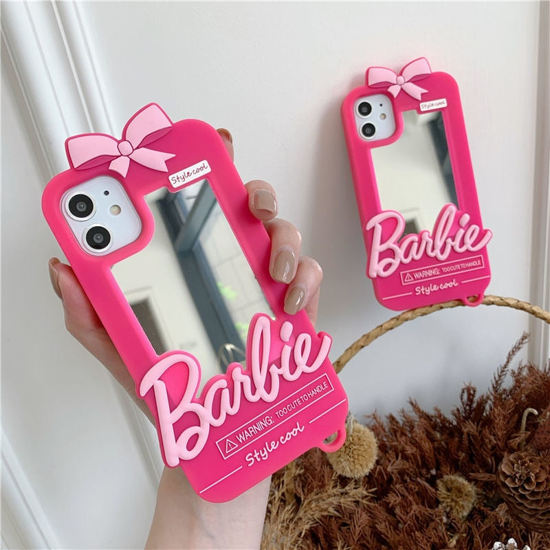 Capinha iPhone Barbie Girl Style Com Espelho