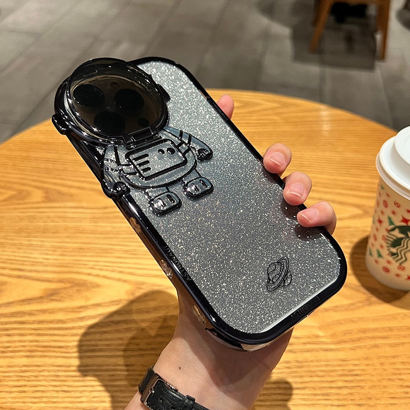 Capinha iPhone Astronauta Luxo com Protetor de Câmera