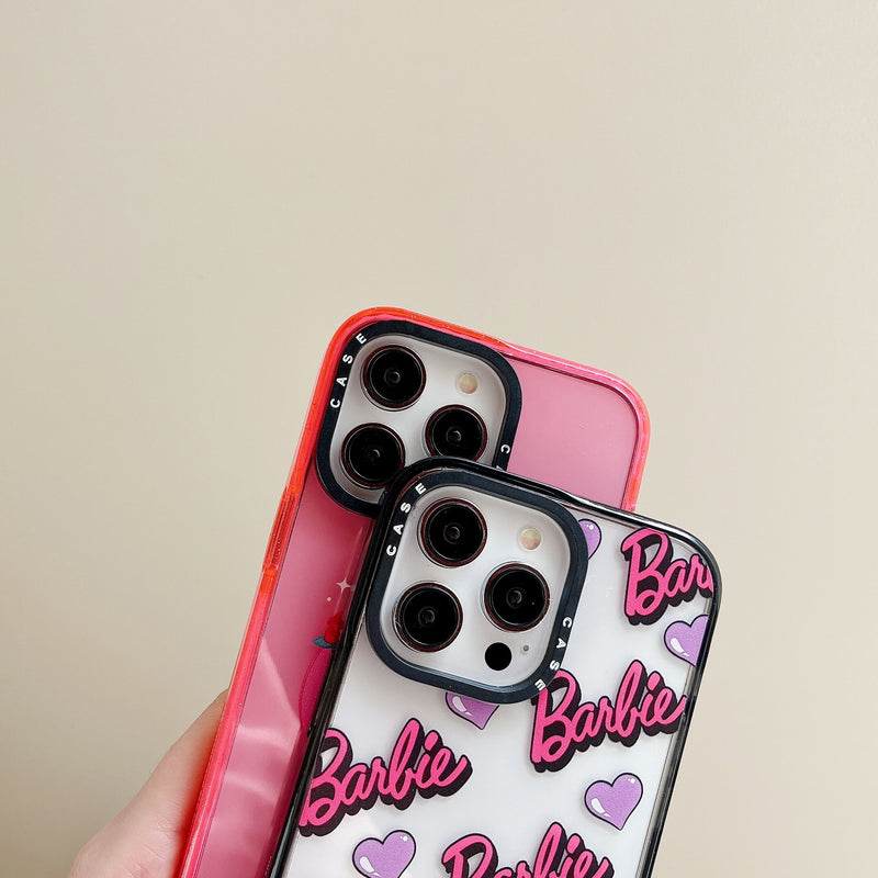 Capinha iPhone Transparente Barbie Fashion