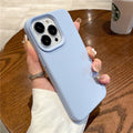 Capinha iPhone Basic Luxo Silicone Azul Claro