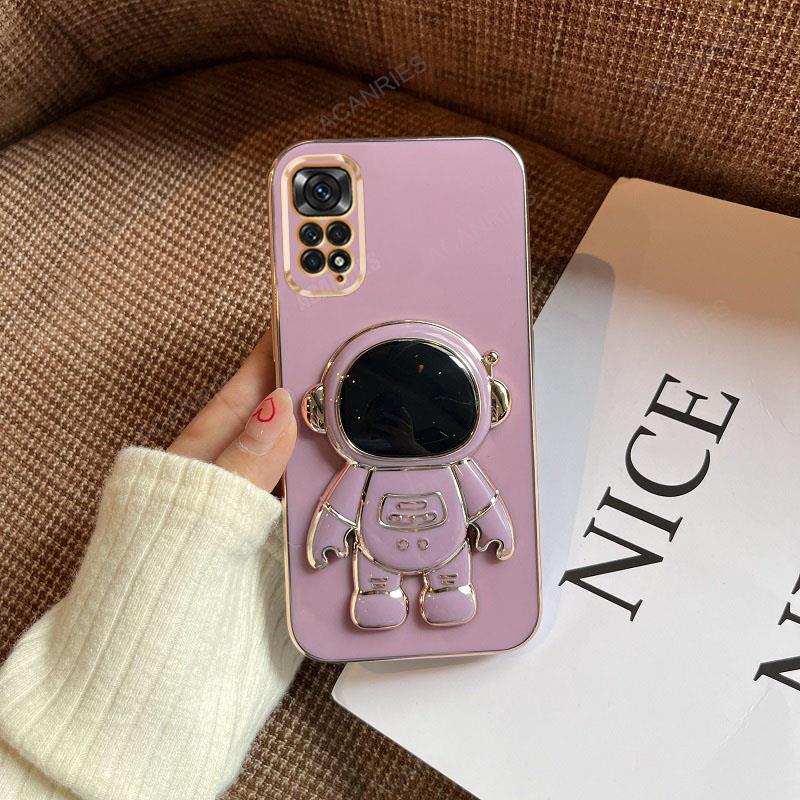 Capinha Xiaomi Astronauta Slim Com Suporte Roxo