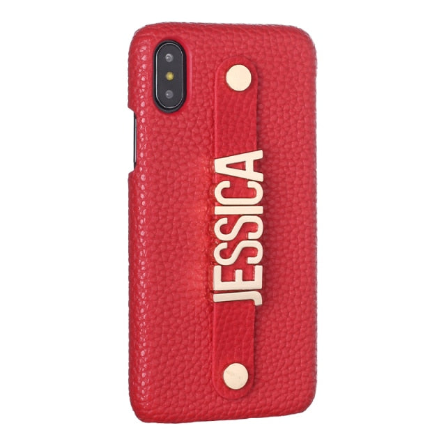 Capinha iPhone Personalizada de Couro c/ Alça