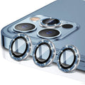 Kit Anel Protetor de Câmera Para iPhone - Diamante Azul